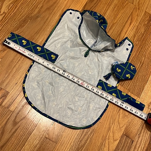 RC PETS | Packable Rain Poncho in Blue/Yellow Rubber Ducky Print, Size Medium - Picture 8 of 11